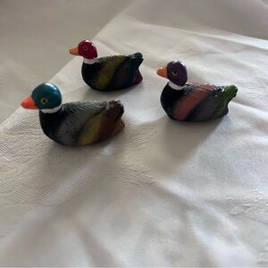 Vintage Hand Painted Duck Figurines